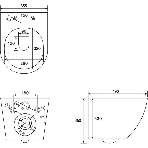 Унитаз подвесной безободковый Abber Bequem AC1100T с тонкой крышкой микролифт (Система смыва торнадо), Цвет производителя: белый - фото, картинка 11 Унитаз подвесной безободковый Abber Bequem AC1100T с тонкой крышкой микролифт (Система смыва торнадо), Цвет производителя: белый - фото 11