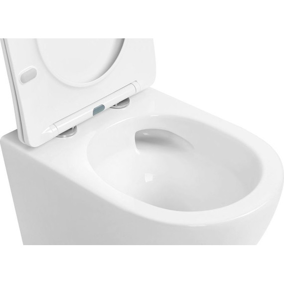 Унитаз подвесной безободковый Abber Bequem AC1100T с тонкой крышкой микролифт (Система смыва торнадо), Цвет производителя: белый - фото, картинка 9 Унитаз подвесной безободковый Abber Bequem AC1100T с тонкой крышкой микролифт (Система смыва торнадо), Цвет производителя: белый - фото 9