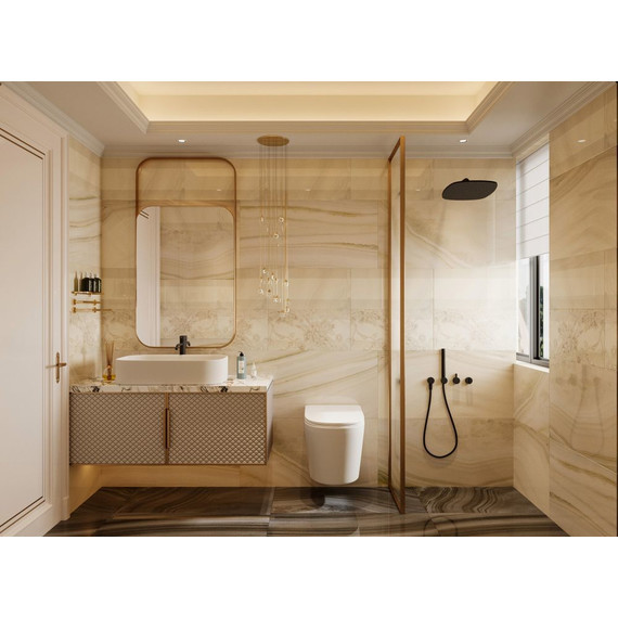 Унитаз подвесной безободковый Abber Bequem AC1102T с тонкой крышкой микролифт (Система смыва торнадо), Цвет производителя: белый - фото 3