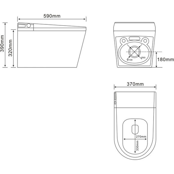 Электронный импульсный унитаз-биде Abber Bequem AC1119S с крышкой микролифт - фото, картинка 13 Электронный импульсный унитаз-биде Abber Bequem AC1119S с крышкой микролифт - фото 13
