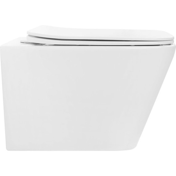 Унитаз подвесной безободковый Abber Rechteck AC1201T с тонкой крышкой микролифт (Система смыва торнадо) - фото 6