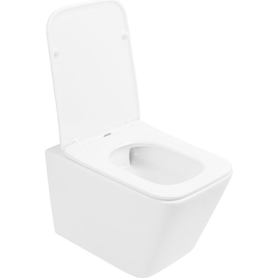 Унитаз подвесной безободковый Abber Rechteck AC1201T с тонкой крышкой микролифт (Система смыва торнадо) - фото 8