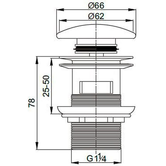 Донный клапан Cezares CZR-SAT7-Bi, белый - фото, картинка 2 Донный клапан Cezares CZR-SAT7-Bi, белый - фото 2