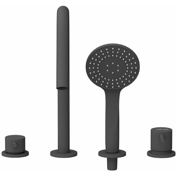 Смеситель для ванны Cezares LEAF-BVDM4-L-NOP, чёрный матовый - фото 3