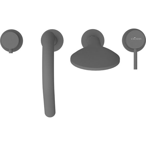 Смеситель для ванны Cezares LEAF-BVDM4-L-NOP, чёрный матовый - фото 5