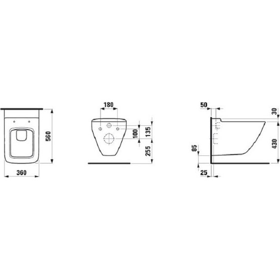 Унитаз подвесной безободковый Laufen Palace rimless 8.2070.6.000.000.1 - фото, картинка 5 Унитаз подвесной безободковый Laufen Palace rimless 8.2070.6.000.000.1 - фото 5
