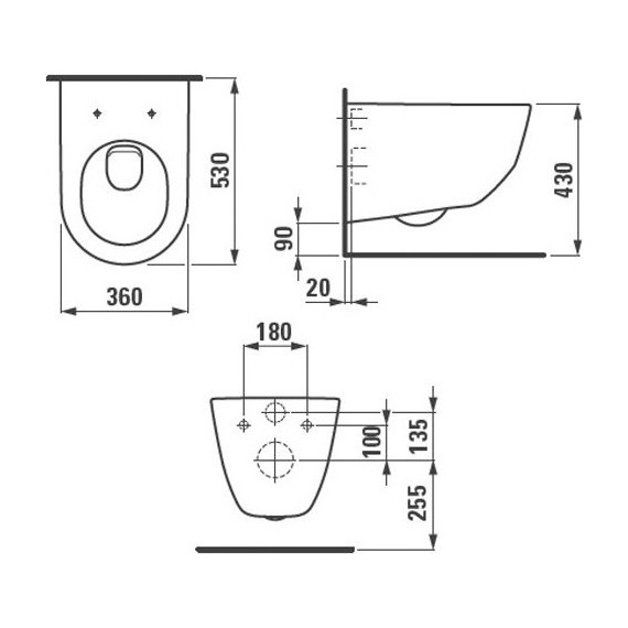 Унитаз подвесной Laufen Pro rimlless 8.2096.6.000.000.1 - фото, картинка 5 Унитаз подвесной Laufen Pro rimlless 8.2096.6.000.000.1 - фото 5