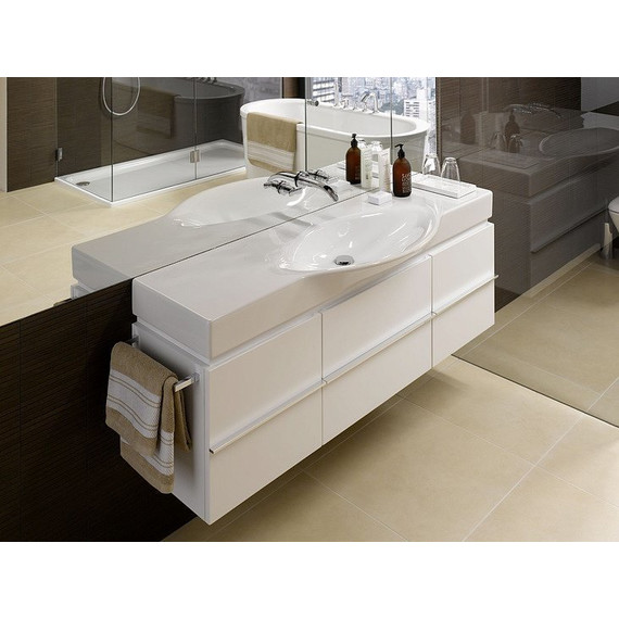 Тумба подвесная с раковиной-столешницей LAUFEN Case 120 см 4.0130.1.075.463.1, белый - фото 4