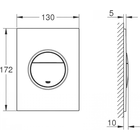 Кнопка смыва Grohe Nova Cosmopolitan 37601P00, хром матовый - фото 3