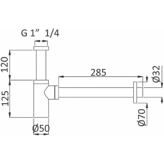 Сифон для раковины Cezares CZR-B-SMT-SS, золото - фото 2