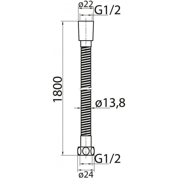 Душевой шланг Cezares 180 см CZR-FMDC2-180-03, золото - фото 2