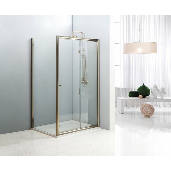 Душевое ограждение Cezares 140х90 см GIUBILEO-AH-1-140/90-SCORREVOLE-C-Br, бронза/прозрачное - фото 2