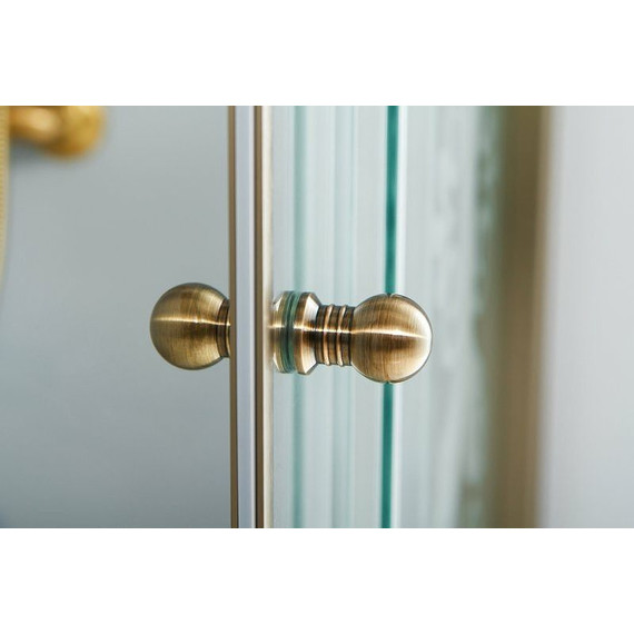 Душевое ограждение Cezares 140х90 см GIUBILEO-AH-1-140/90-SCORREVOLE-C-Br, бронза/прозрачное - фото 3