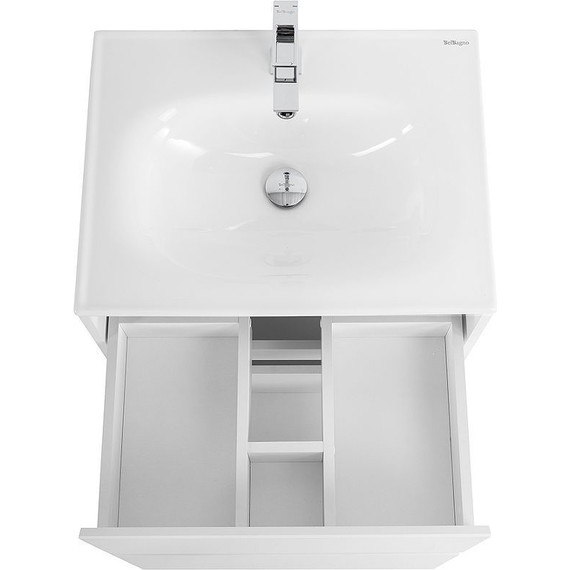 Тумба напольная с раковиной Cezares 60 см KRAFT-600-2C-PIA-BO (раковина BB1923-600) bianco opaco - фото 4