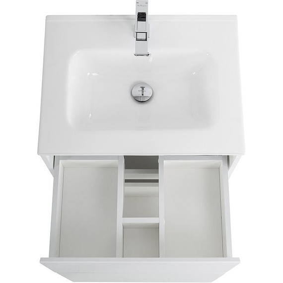 Тумба напольная с раковиной Cezares 60 см KRAFT-600-2C-PIA-BO (раковина BB600ETL) bianco opaco - фото 7