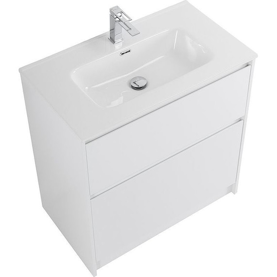 Тумба напольная с раковиной Cezares 80 см KRAFT-800-2C-PIA-BO (раковина BB800ETL) bianco opaco - фото 4