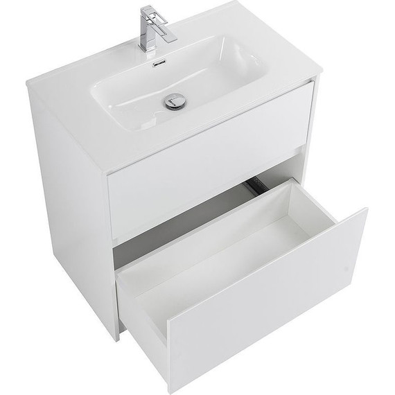 Тумба напольная с раковиной Cezares 80 см KRAFT-800-2C-PIA-BO (раковина BB800ETL) bianco opaco - фото 5