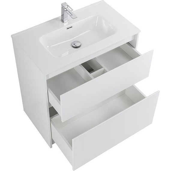 Тумба напольная с раковиной Cezares 80 см KRAFT-800-2C-PIA-BO (раковина BB800ETL) bianco opaco - фото 6