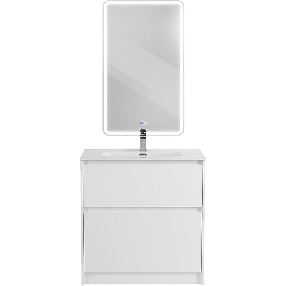 Тумба напольная с раковиной Cezares 80 см KRAFT-800-2C-PIA-BO (раковина BB800ETL) bianco opaco - фото 10