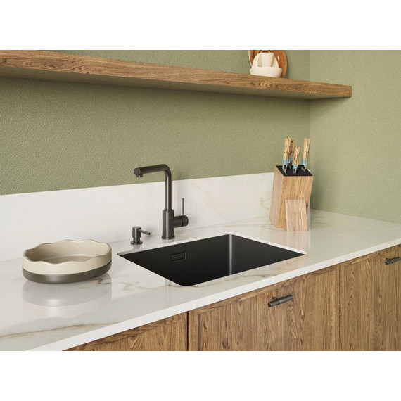 Дозатор для моющего средства OM-03 BL 4995045, чёрный - фото 3