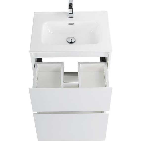 Тумба напольная с раковиной Cezares 60 см KRAFT-600-2C-PIA-BO (раковина BB600ETL) bianco opaco - фото 3