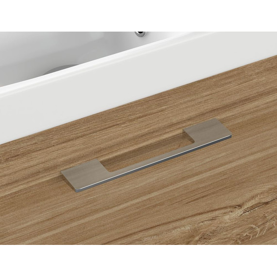 Тумба подвесная с раковиной Cersanit Lara 40 см A63420 (раковина Moduo 40) орех - фото 5