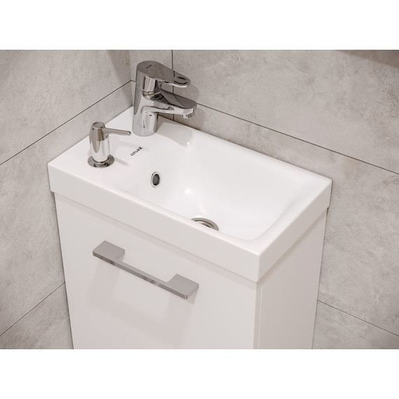 Тумба подвесная с раковиной Cersanit Lara 40 см A64179 (смеситель и дозатор в комплекте) белый - фото 7