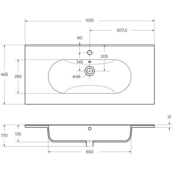 Тумба подвесная с раковиной BelBagno 100 см ETNA-1000-2C-SO-RG-P (раковина LOV-1000-LVB) Rovere Grigio, Цвет фасада: Rovere Grigio - фото 5