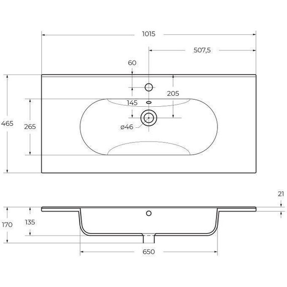 Тумба подвесная с раковиной BelBagno 100 см ETNA-1000-2C-SO-RN-P (раковина LOV-1000-LVB) Rovere Nature, Цвет фасада: Rovere Nature - фото 5