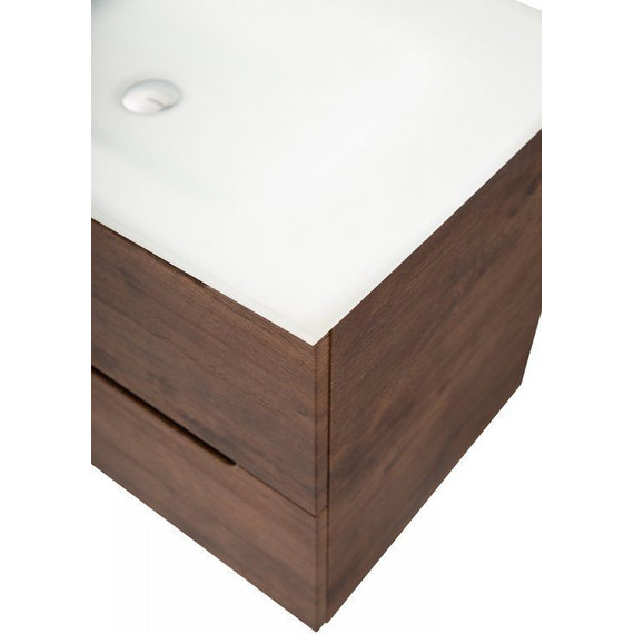 Тумба подвесная с раковиной BelBagno 80 см ETNA-800-2C-SO-RW-P (раковина LOV-800-LVB) Rovere Moro, Цвет фасада: Rovere Moro - фото 3