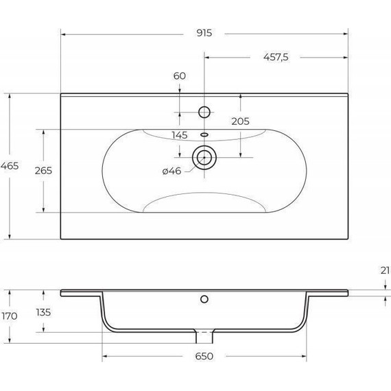 Тумба подвесная с раковиной BelBagno 90 см ETNA-900-2C-SO-WO-P (раковина LOV-900-LVB) Rovere Bianco, Цвет фасада: Rovere Bianco - фото 5