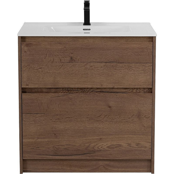 Тумба напольная с раковиной BelBagno 100 см KRAFT-1000-2C-PIA-RT (раковина LOV-1000-LVB) Rovere Tabacco - фото 
