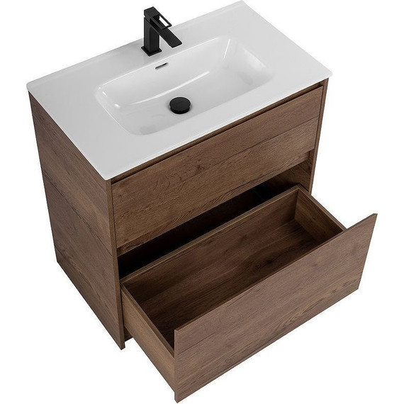 Тумба напольная с раковиной BelBagno 100 см KRAFT-1000-2C-PIA-RT (раковина LOV-1000-LVB) Rovere Tabacco - фото 4
