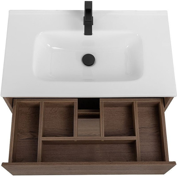 Тумба напольная с раковиной BelBagno 100 см KRAFT-1000-2C-PIA-RT (раковина LOV-1000-LVB) Rovere Tabacco - фото 5