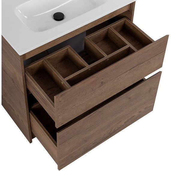 Тумба напольная с раковиной BelBagno 100 см KRAFT-1000-2C-PIA-RT (раковина LOV-1000-LVB) Rovere Tabacco - фото 7