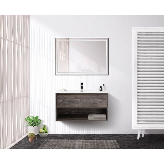 Тумба подвесная с раковиной BelBagno 80 см KRAFT-800-1C-SO-PP (раковина LOV-800-LVB) Pino Pasadena - фото 3