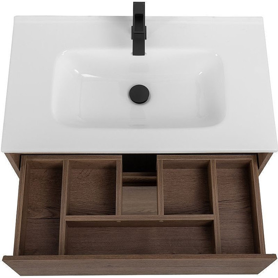 Тумба напольная с раковиной BelBagno 80 см KRAFT-800-2C-PIA-RT (раковина LOV-800-LVB) Rovere Tabacco - фото 4