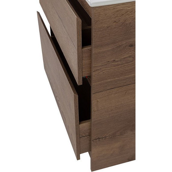 Тумба напольная с раковиной BelBagno 80 см KRAFT-800-2C-PIA-RT (раковина LOV-800-LVB) Rovere Tabacco - фото 8