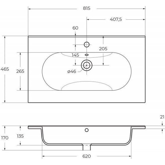 Тумба подвесная с раковиной BelBagno 80 см KRAFT-800-2C-SO-PP (раковина LOV-800-LVB) Pino Pasadena - фото 5