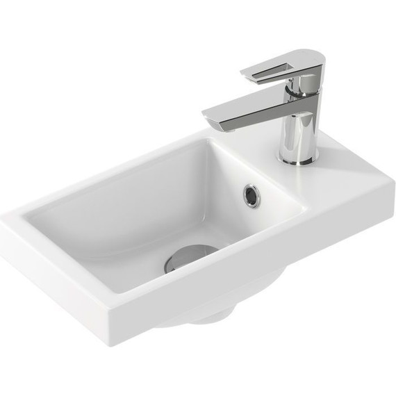 Тумба подвесная с раковиной Cersanit Lara 40 см SZ-LARA-CO40/Wh (раковина Como 40) белый - фото 4