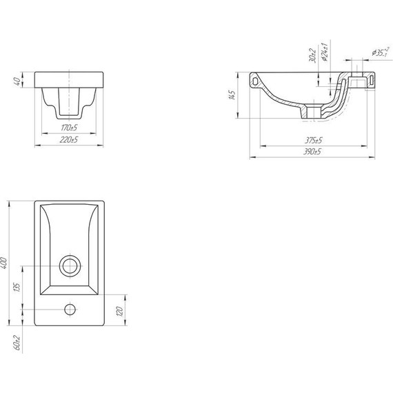 Тумба подвесная с раковиной Cersanit Lara 40 см SZ-LARA-CO40/Wh (раковина Como 40) белый - фото 15