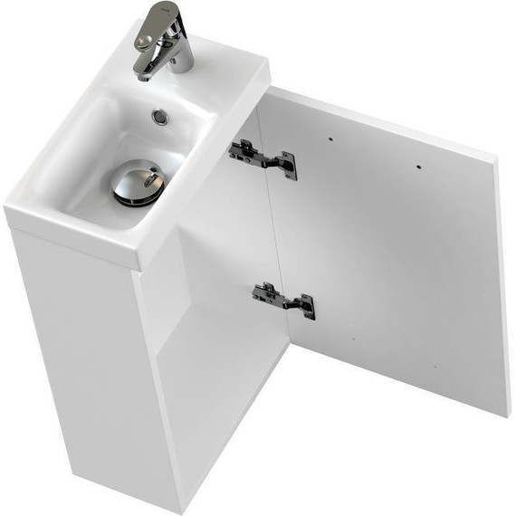 Тумба подвесная с раковиной Cersanit Lara 40 см SZ-LARA-CO40/Wh (раковина Moduo 40) белый - фото 10