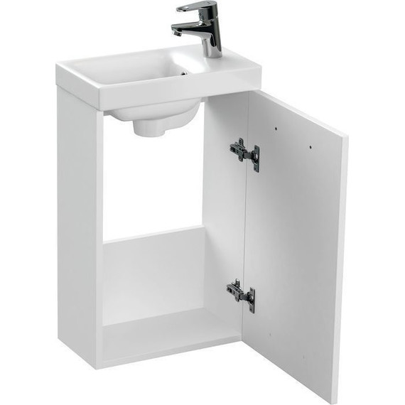 Тумба подвесная с раковиной Cersanit Lara 40 см SZ-LARA-CO40/Wh (раковина Moduo 40) белый - фото 11