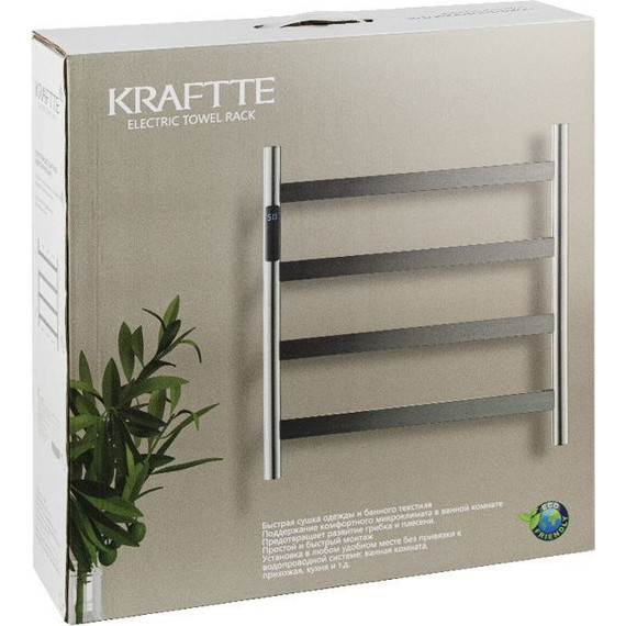 Полотенцесушитель электрический Kraftte П4 450x500 мм 44040, графит - фото 4