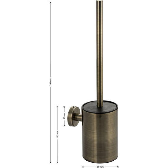 Ёршик для унитаза GFmark 80169, цвет бронза - фото 5