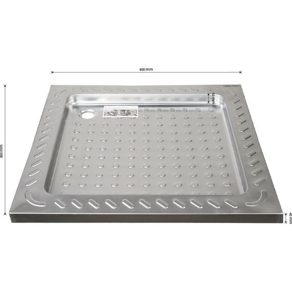 Поддон антивандальный Fabia Profi 80x80 см 805040, сатин - фото 3