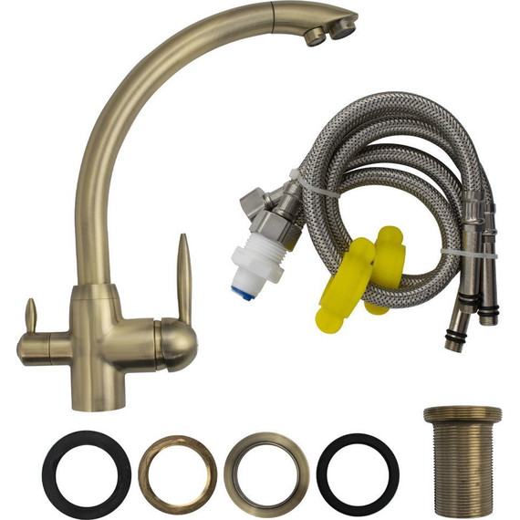 Смеситель для кухни Magnus 8246, бронза - фото 2