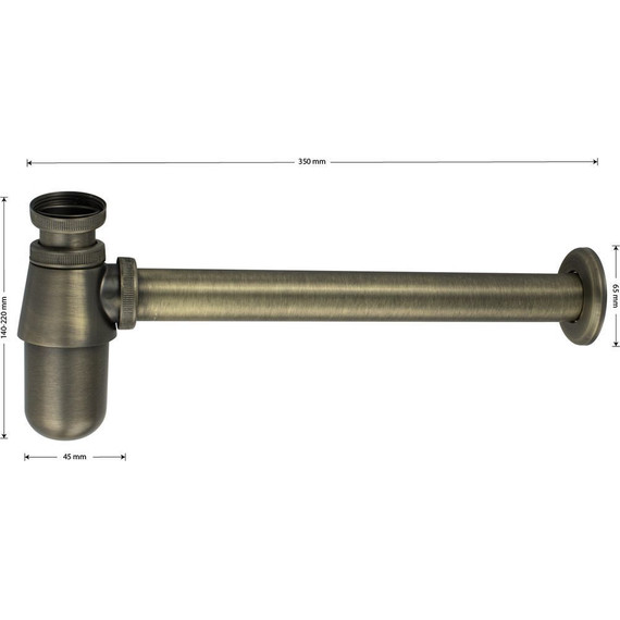 Сифон для раковины Brimix 8715, бронза - фото 4