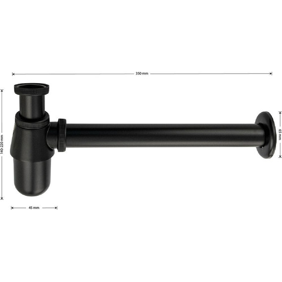 Сифон для раковины Brimix 8716, чёрный - фото 4