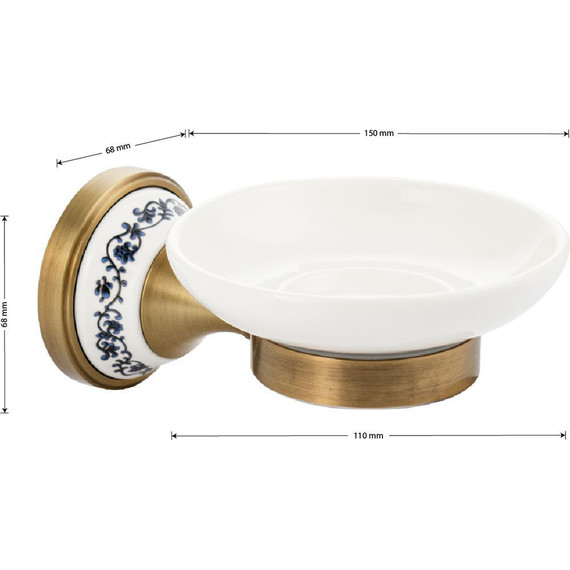 Мыльница Brimix 94004, цвет бронза - фото 5